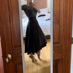 VINTAGE BROWN WOOL HIGH WAIST SKIRT!!!